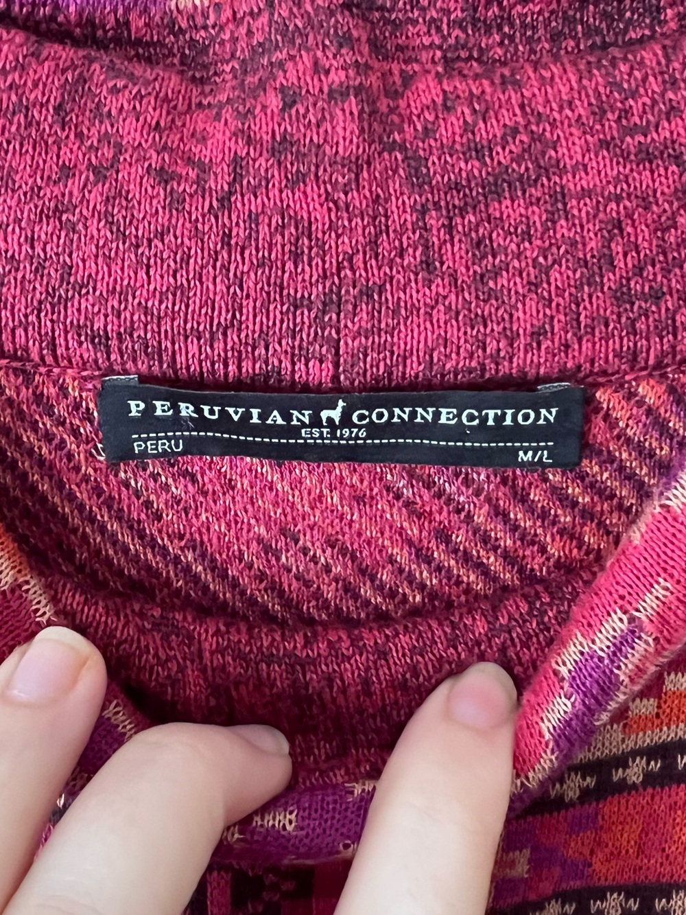 Peruvian Connection Sweater Dress Pink R - Picture 5 of 7